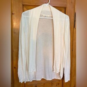 Cyrus Open Front Lightweight Cream Cardigan Sweater EUC Size Medium